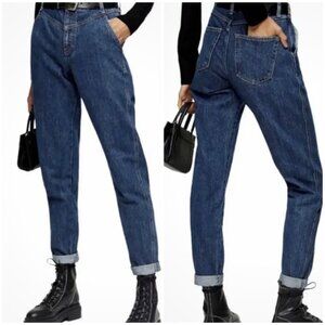 Topshop High Rise Blue Jeans for Women